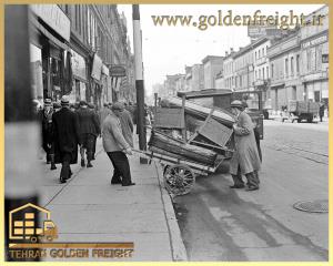 حمل بار توسط چرخ دستی حمل بار توسط چرخ دستی